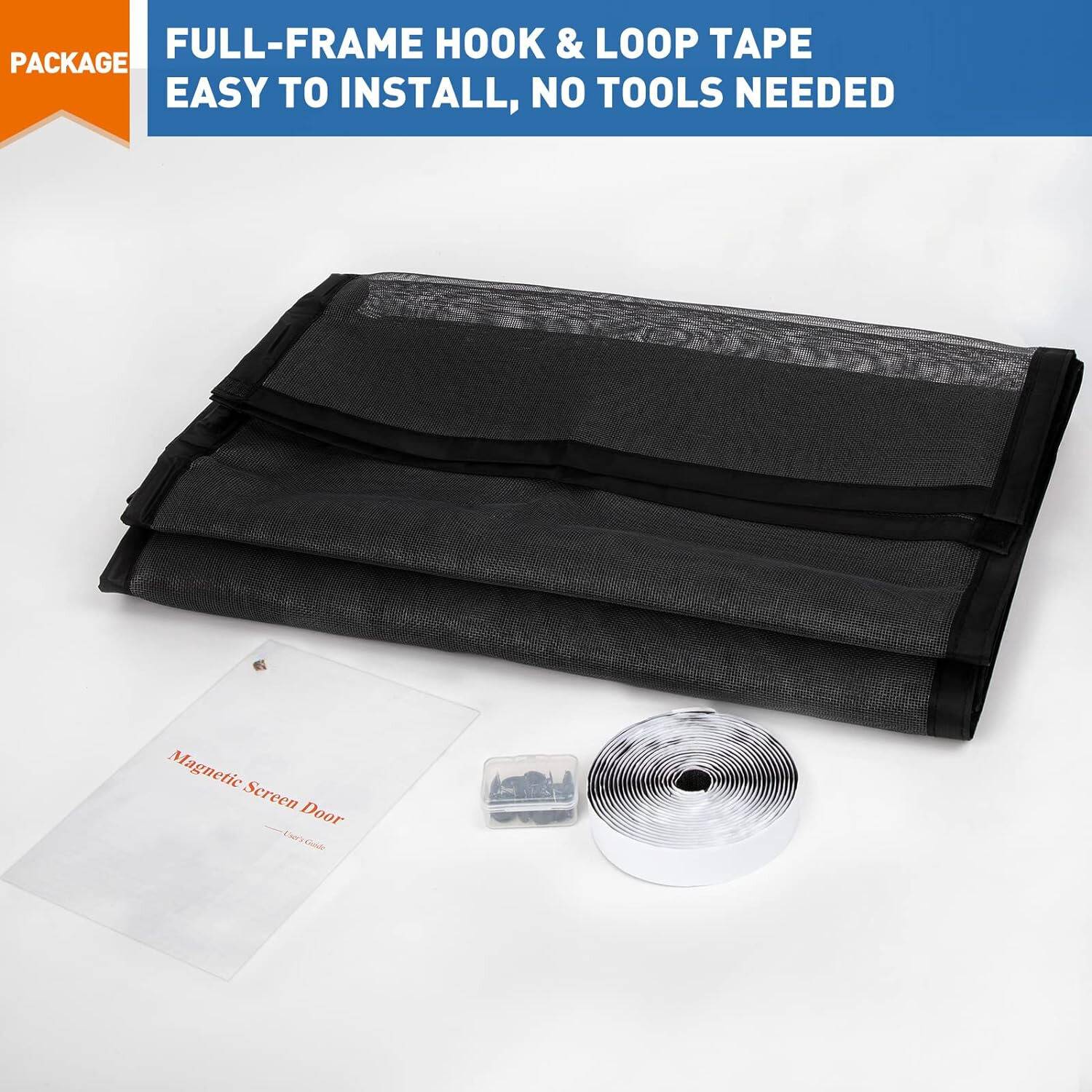 Magnetic Fly Screen Door - Black / 60cm (W) x 210cm (H): image 5